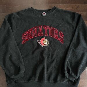Vintage Ottawa Senators NHL Hockey 90’s Black Fleece Sweater Crewneck